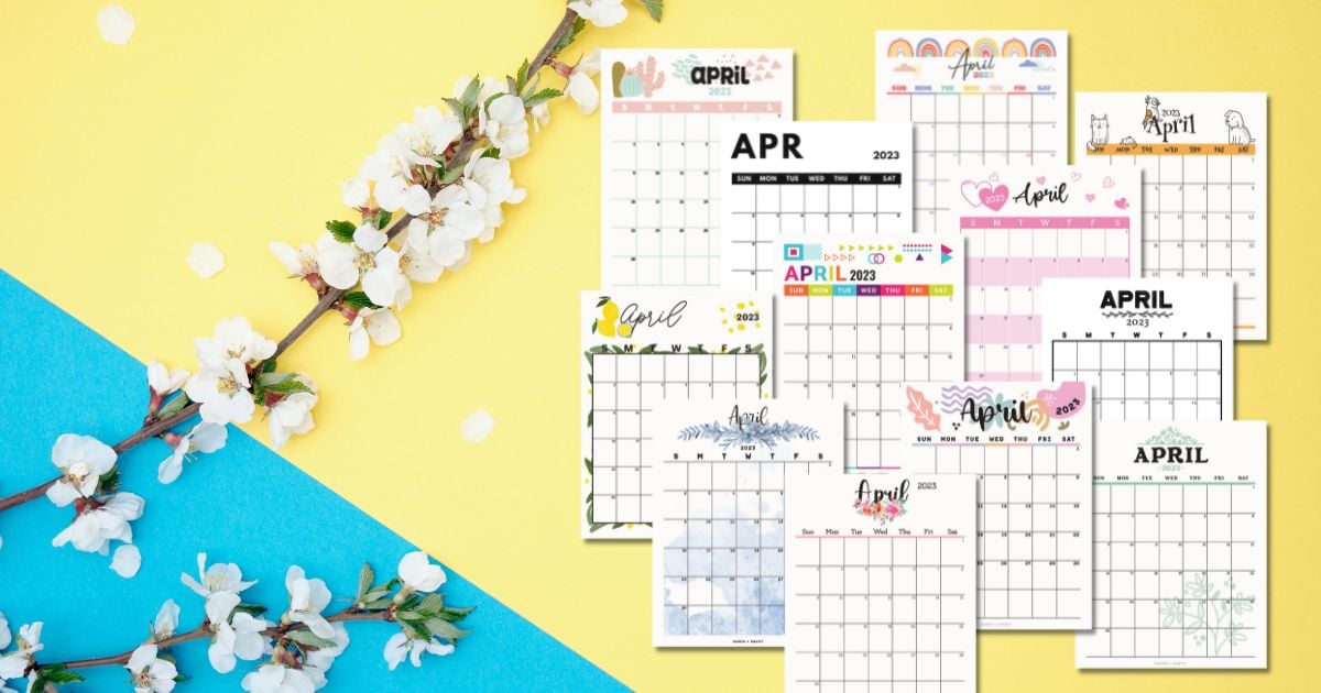 April 2023 Calendar Templates – Free Printables April 2023 Calendar Templates – Free Printables