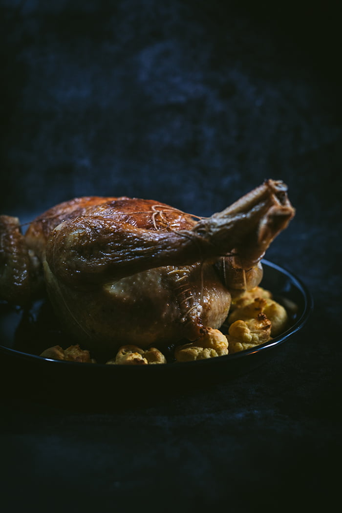 Capon recipe stuffed with cep and foie gras Capon recipe stuffed with cep and foie gras