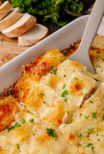 White Ravioli Casserole (Lazy Lasagna)